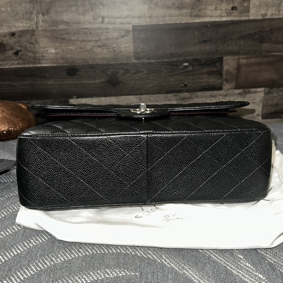 Chanel Jumbo Classic Double Flap in Black Caviar with silver hardware ✅SOLD✅ - Picture 5 of 12